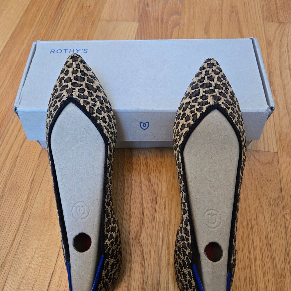 Rothy's The Point in Leopard Print